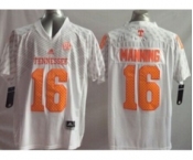 youth ncaa jerseys tennessee volunteers #16 manning white