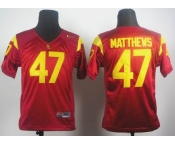 youth ncaa jerseys usc trojans #47 matthews red