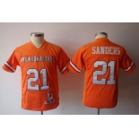 youth ncaa oklahoma state cowboys #21 barry sanders orange