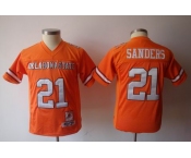 youth ncaa oklahoma state cowboys #21 barry sanders orange