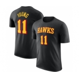 Men's Atlanta Hawks #11 Trae Young Black 2022-23 Statement Edition Name & Number T-Shirt