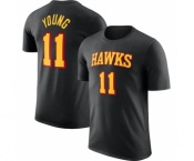 Men's Atlanta Hawks #11 Trae Young Black 2022-23 Statement Edition Name & Number T-Shirt