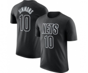 Men's Brooklyn Nets #10 Ben Simmons Black 2022-23 Statement Edition Name & Number T-Shirt