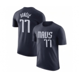 Men's Dallas Mavericks #77 Luka Doncic Navy 2022-23 Statement Edition Name & Number T-Shirt