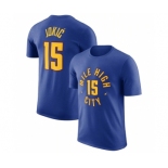 Men's Denver Nuggets #15 Nikola Jokic Royal 2022-23 Statement Edition Name & Number T-Shirt