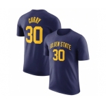 Men's Golden State Warriors #30 Stephen Curry Navy 2022-23 Statement Edition Name & Number T-Shirt