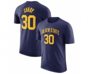 Men's Golden State Warriors #30 Stephen Curry Navy 2022-23 Statement Edition Name & Number T-Shirt