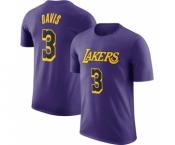 Men's Los Angeles Lakers #3 Anthony Davis Purple 2022-23 Statement Edition Long Sleeve T-Shirt