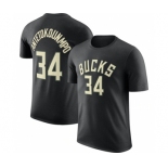 Men's Milwaukee Bucks #34 Giannis Antetokounmpo Black 2022-23 Statement Edition Long Sleeve T-Shirt