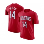 Men's New Orleans Pelicans #14 Brandon Ingram Red 2022-23 Statement Edition Name & Number T-Shirt