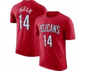 Men's New Orleans Pelicans #14 Brandon Ingram Red 2022-23 Statement Edition Name & Number T-Shirt