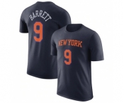 Men's New Yok Knicks #9 RJ Barrett Navy 2022-23 Statement Edition Name & Number T-Shirt