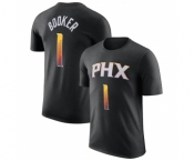 Men's Phoenix Suns #1 Devin Booker Black 2022-23 Statement Edition Name & Number T-Shirt