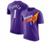 Men's Phoenix Suns #1 Devin Booker Purple 2022-23 Classic Edition Name & Number T-Shirt