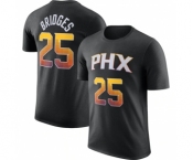 Men's Phoenix Suns #25 Mikal Bridges Black 2022-23 Statement Edition Name & Number T-Shirt