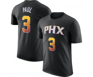 Men's Phoenix Suns #3 Chris Paul Black 2022-23 Statement Edition Name & Number T-Shirt