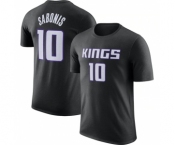 Men's Sacramento Kings #10 Domantas Sabonis Black 2022-23 Statement Edition Name & Number T-Shirt