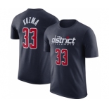 Men's Washington Wizards #33 Kyle Kuzma Navy 2022-23 Statement Edition Name & Number T-Shirt