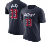 Men's Washington Wizards #33 Kyle Kuzma Navy 2022-23 Statement Edition Name & Number T-Shirt