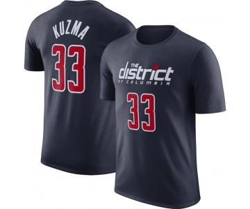 Men's Washington Wizards #33 Kyle Kuzma Navy 2022-23 Statement Edition Name & Number T-Shirt