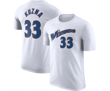 Men's Washington Wizards #33 Kyle Kuzma White 2022-23 Classic Edition Name & Number T-Shirt