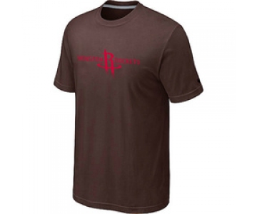 NBA Houston Rockets adidas Primary Logo T-Shirt -Brown