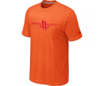 NBA Houston Rockets adidas Primary Logo T-Shirt -Orange