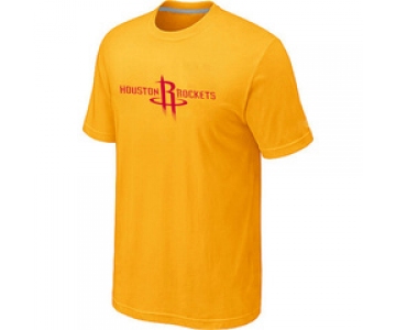 NBA Houston Rockets adidas Primary Logo T-Shirt -Yellow