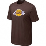 NBA Los Angeles Lakers Big & Tall Primary Logo Brown T-Shirt