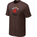 NBA Miami Heat Big & Tall Primary Logo Brown T-Shirt