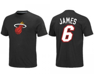 NBA Miami Heat LeBron James Name and Number T-Shirt - Black