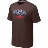 NBA New Orleans Pelicans Big & Tall Primary Logo Brown T-Shirt