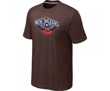 NBA New Orleans Pelicans Big & Tall Primary Logo Brown T-Shirt