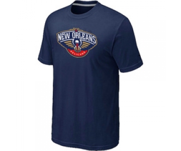 NBA New Orleans Pelicans Big & Tall Primary Logo D.Blue T-Shirt