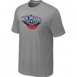 NBA New Orleans Pelicans Big & Tall Primary Logo L.Grey T-Shirt