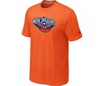 NBA New Orleans Pelicans Big & Tall Primary Logo Orange T-Shirt