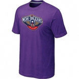 NBA New Orleans Pelicans Big & Tall Primary Logo Purple T-Shirt