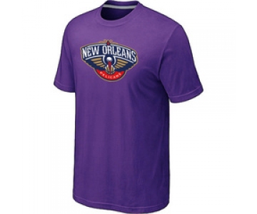 NBA New Orleans Pelicans Big & Tall Primary Logo Purple T-Shirt