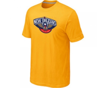 NBA New Orleans Pelicans Big & Tall Primary Logo Yellow T-Shirt