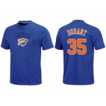 NBA  Oklahoma City Thunder #35 Kevin Durant Blue T-Shirt[Royal]