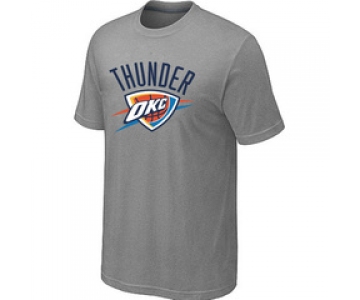 NBA Oklahoma City Thunder Big & Tall Primary Logo L.Grey T-Shirt