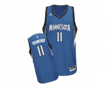 Men Adidas Minnesota Timberwolves #11 Jamal Crawford Swingman Slate Blue Road NBA Jersey