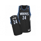 Men Adidas Minnesota Timberwolves #24 Justin Patton Swingman Black Alternate NBA Jersey