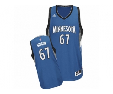 Men Adidas Minnesota Timberwolves #67 Taj Gibson Swingman Slate Blue Road NBA Jersey