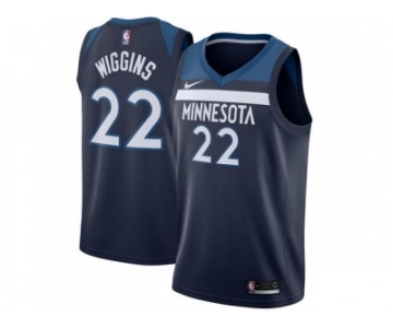 Men Nike Minnesota Timberwolves #22 Andrew Wiggins Navy Blue Stitched NBA Swingman Jersey