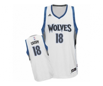 Men's Adidas Minnesota Timberwolves #18 Omri Casspi Swingman White Home NBA Jersey