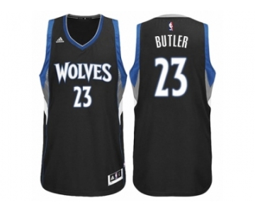 Men's Adidas Minnesota Timberwolves #23 Jimmy Butler Authentic Black Alternate NBA Jersey