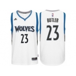 Men's Adidas Minnesota Timberwolves #23 Jimmy Butler Authentic White Home NBA Jersey