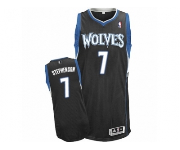 Men's Adidas Minnesota Timberwolves #7 Lance Stephenson Authentic Black Alternate NBA Jersey