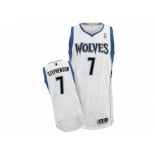 Men's Adidas Minnesota Timberwolves #7 Lance Stephenson Authentic White Home NBA Jersey